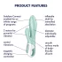 Satisfyer Air Pump Bunny 5 - vibrátor s čerpadlom ovládaný aplikáciou (mätový)