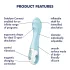 Satisfyer Air Pump Vibrator 5 - ovládaný aplikáciou (modrý)