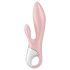 Satisfyer Air Pump Bunny 3 - vibračný pumpovací vibrátor - ružový