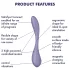 Satisfyer - vibrátor na G-bod - flexibilný - fialový