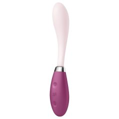   Satisfyer - vibrátor na G-bod - ohybný, nabíjateľný - ružovo-červený