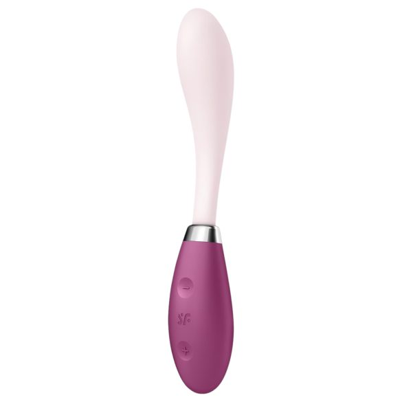 Satisfyer - vibrátor na G-bod - ohybný, nabíjateľný - ružovo-červený