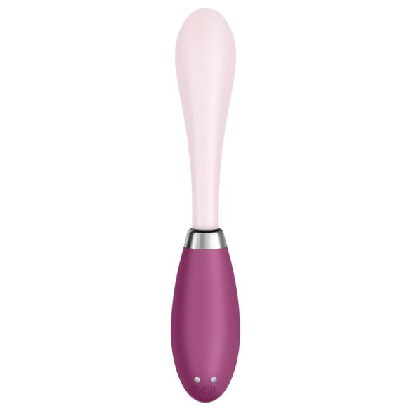 Satisfyer - vibrátor na G-bod - ohybný, nabíjateľný - ružovo-červený