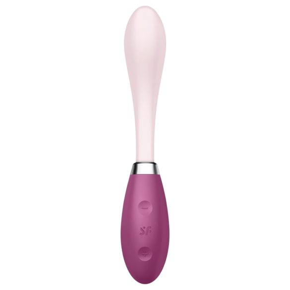 Satisfyer - vibrátor na G-bod - ohybný, nabíjateľný - ružovo-červený