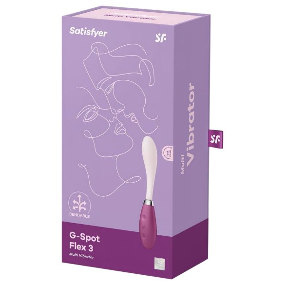 Satisfyer - vibrátor na G-bod - ohybný, nabíjateľný - ružovo-červený
