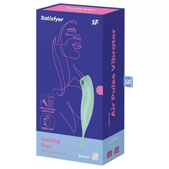 Satisfyer Twirling Pro - vibrátor na klitoris ovládaný aplikáciou (mentolová)