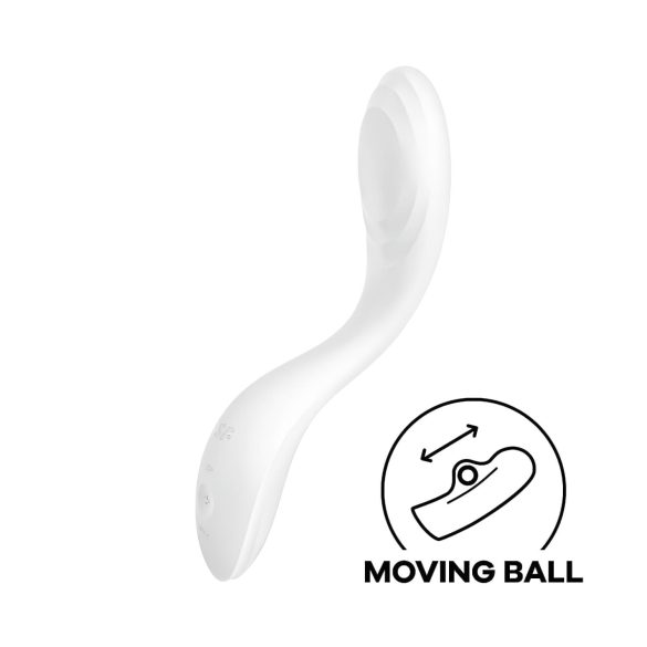 Satisfyer Rrrolling - pohyblivý guličkový G-bod vibrátor (biely)