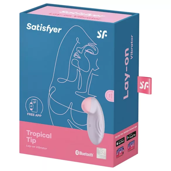 Satisfyer Tropical Tip - klitorálny vibrátor ovládaný aplikáciou (fialový)