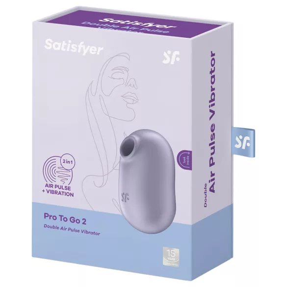 Satisfyer Pro To Go 2 - vibračný stimulátor klitorisu na batériu - fialový