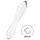 Satisfyer Dazzling Crystal 1 - obojstranné sklenené dildo - číre