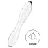 Satisfyer Dazzling Crystal 1 - obojstranné sklenené dildo - číre