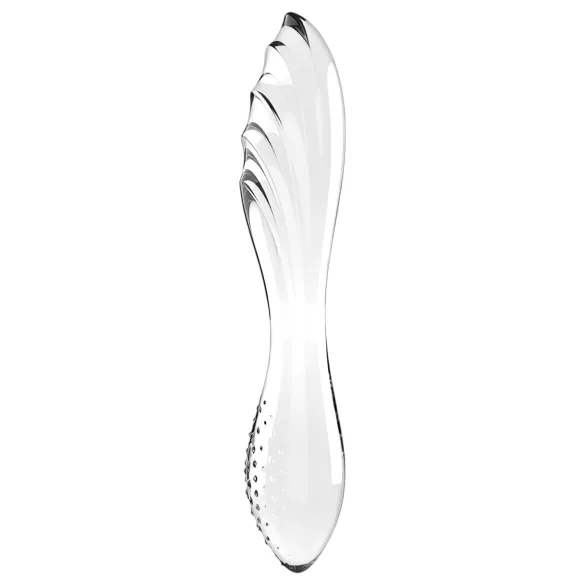 Satisfyer Dazzling Crystal 1 - obojstranné sklenené dildo - číre