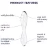 Satisfyer Dazzling Crystal 1 - obojstranné sklenené dildo - číre