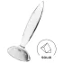 Satisfyer Sparkling Crystal - sklenené dildo - vrúbkované - priehľadné