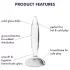 Satisfyer Sparkling Crystal - sklenené dildo - vrúbkované - priehľadné