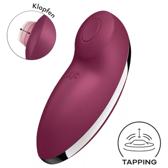 Satisfyer Tap & Climax 2 - 2v1 klitorálny stimulátor a vibrátor - červený