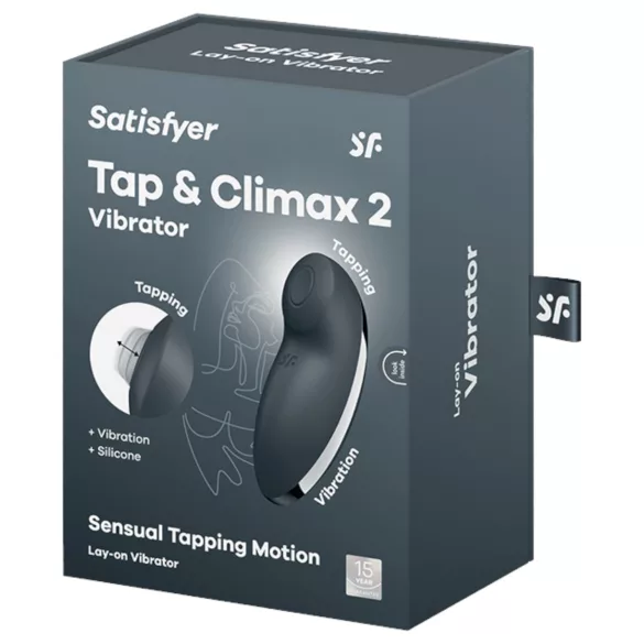 Satisfyer Tap & Climax 2 - vibrátor na klitoris a stimulátor - 2v1, sivý