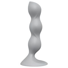   Satisfyer Triple Ball-R - dildó s guľkami - silikón - sivá