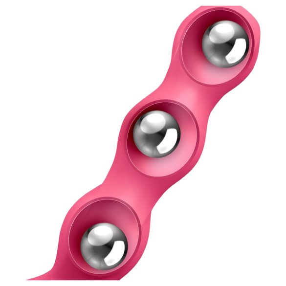 Satisfyer Triple Ball-R - análny vibrátor s guľôčkami - ružový
