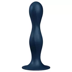   Satisfyer Double Ball-R - dvojitý venušin guľôčkový dildó - modrá
