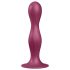 Satisfyer Double Ball-R - prísavkový dildo s váhou (červený)