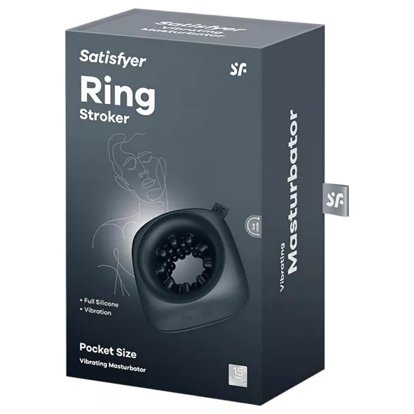 Satisfyer - vibračný masturbátor pre mužov - dobíjací - čierny