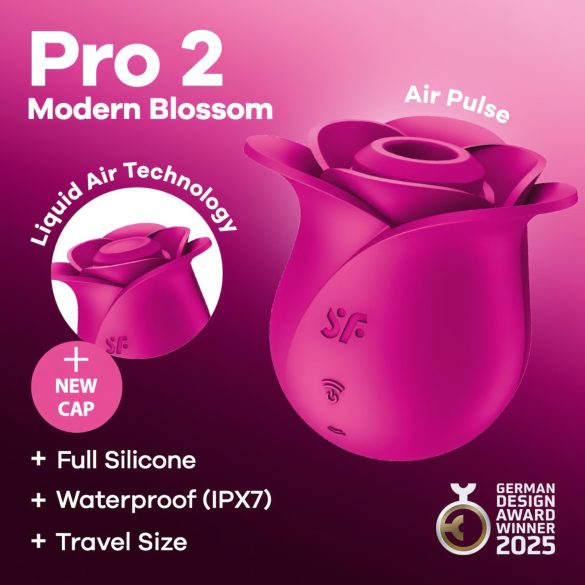 Satisfyer Pro 2 Modern Blossom - vzduchový stimulátor klitorisu (ružový)