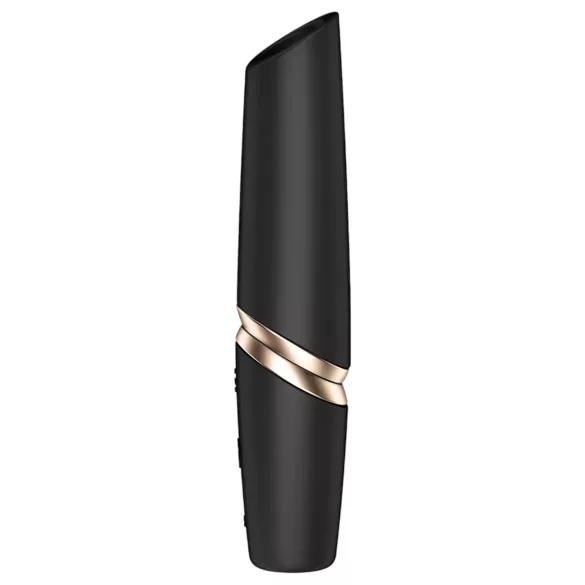 Satisfyer - vibrátor na klitoris v tvare rúžu - čierny