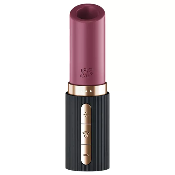 Satisfyer - klitorálny vibrátor s tlakovými vlnami v tvare rúžu - čierny