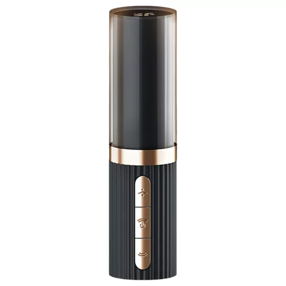 Satisfyer - klitorálny vibrátor s tlakovými vlnami v tvare rúžu - čierny
