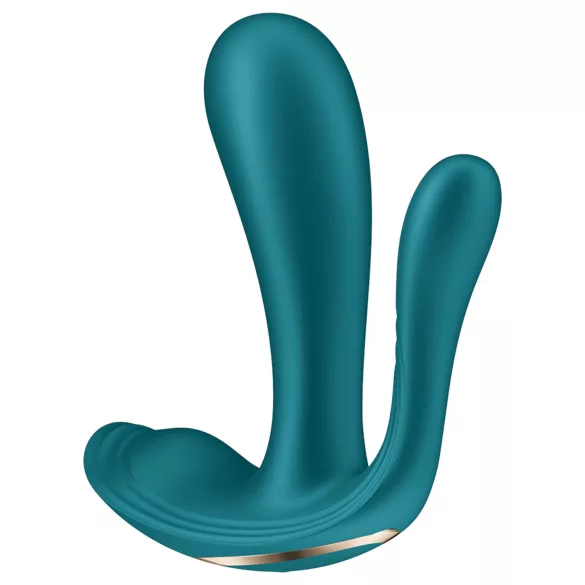 Satisfyer Top Secret+ - nositeľný vibrátor s 3 ramenami (zelený)