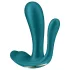Satisfyer Top Secret+ - nositeľný vibrátor s 3 ramenami (zelený)