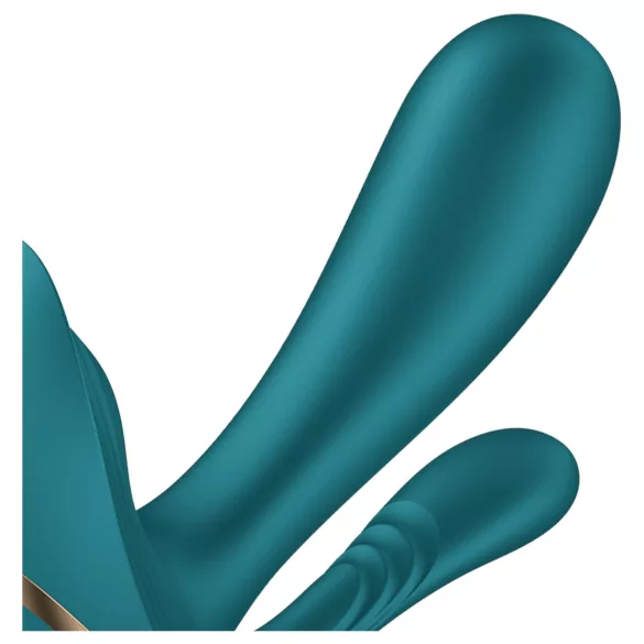Satisfyer Top Secret+ - nositeľný vibrátor s 3 ramenami (zelený)