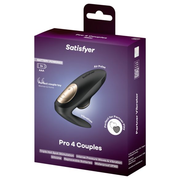 Satisfyer Pro 4 Couples - párový vibrátor s tlakovou stimuláciou klitorisu