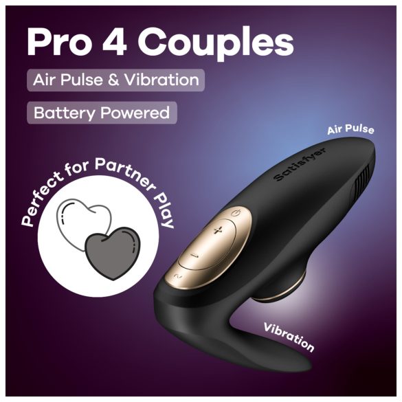 Satisfyer Pro 4 Couples - párový vibrátor s tlakovou stimuláciou klitorisu