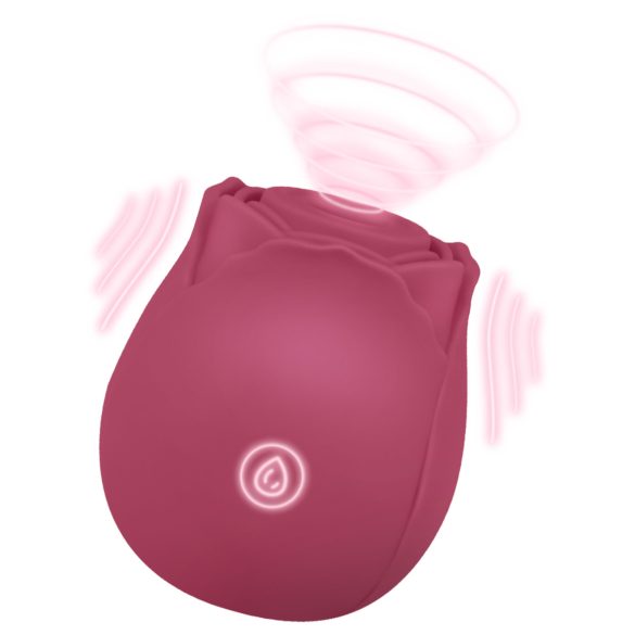 EIS Blush&Bloom - sací vibračný vibrátor - červený