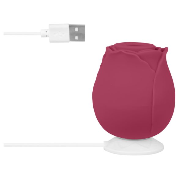 EIS Blush&Bloom - sací vibračný vibrátor - červený