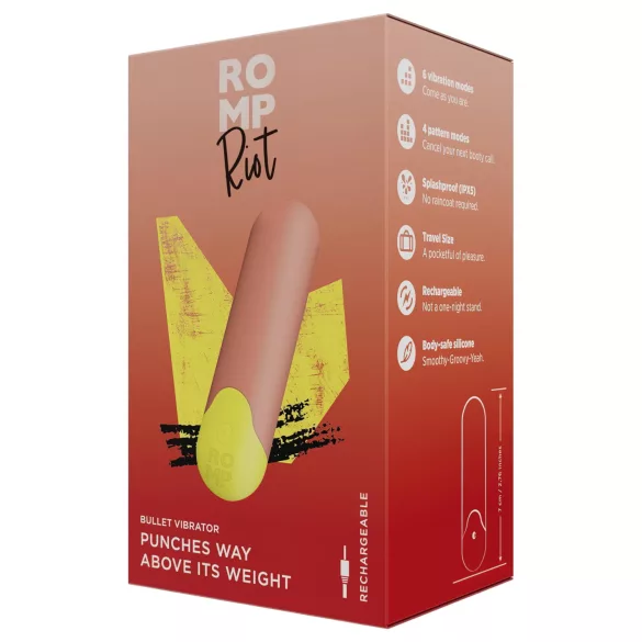 ROMP Riot - mini vibrátor - oranžový