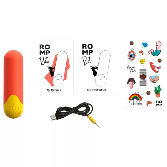 ROMP Riot - mini vibrátor - oranžový