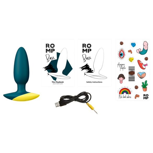 ROMP Bass - análny vibrátor (zelený)