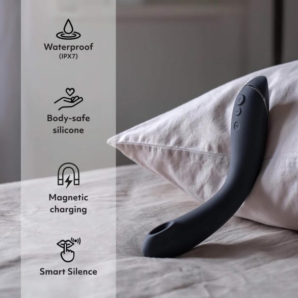 Womanizer OG - nabíjací, vzduchový 2v1 vibrátor (čierny)