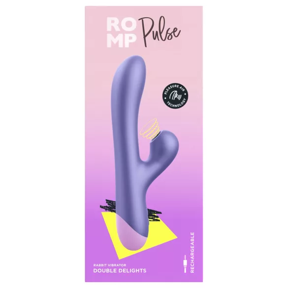 ROMP Pulse - G-bod vibrátor s pulzným stimulátorom klitorisu - fialová