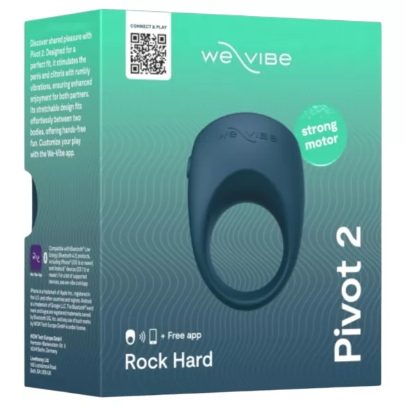 We-Vibe Pivot 2 - vibračný erekčný krúžok - smart funkcia - modrý