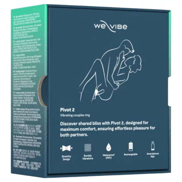 We-Vibe Pivot 2 - vibračný erekčný krúžok - smart funkcia - modrý