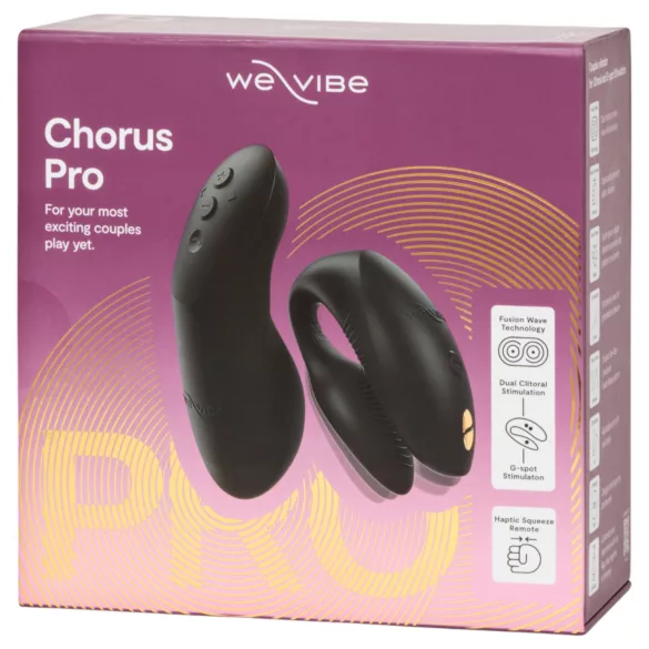 We-Vibe Chorus Pro - inteligentný, diaľkovo ovládaný párový vibrátor (čierny)