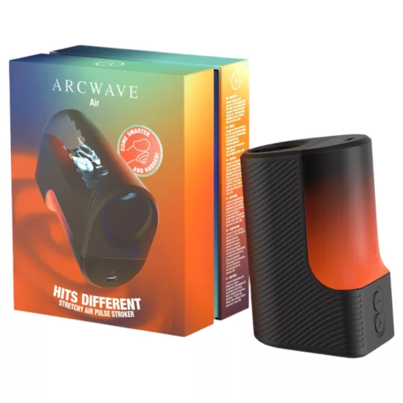 Arcwave Air - masturbátor s vlnami vzduchu, naťahovací, akumulátorový (čierny)