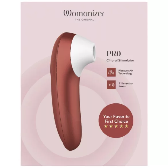 Womanizer Pro - stimulátor klitorisu s tlakovými vlnami (červený)
