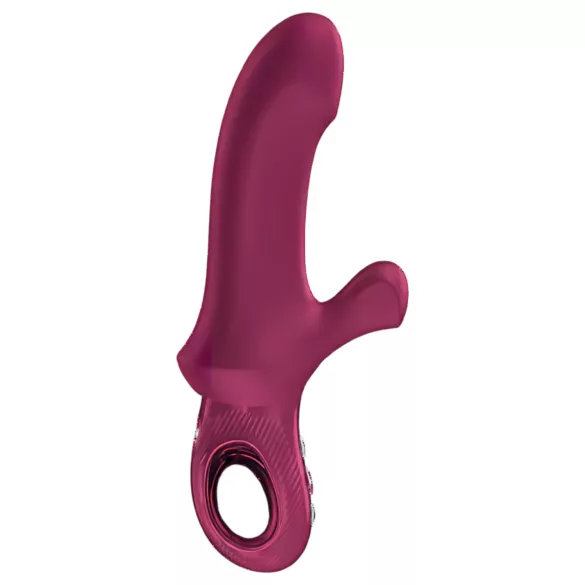Fun Factory Bi Stronic Curve - tlačiaci vibrátor s klitoriálnym ramienkom (červený)