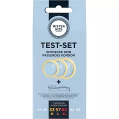   Mister Size Test-Set - skúšobný balíček kondómov s meracím pásikom (3 ks)