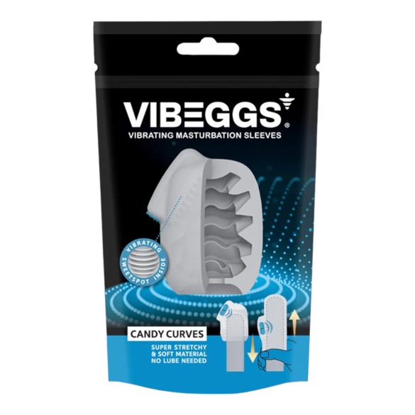 VIBEGGS Candy Curves - vibračné vajíčko masturbátor - biele